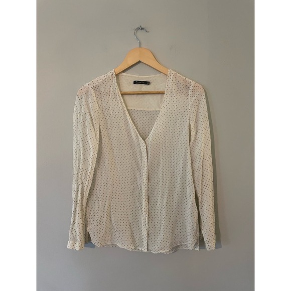 Massimo Dutti Button Down Polka Dot Blouse - Picture 1 of 5